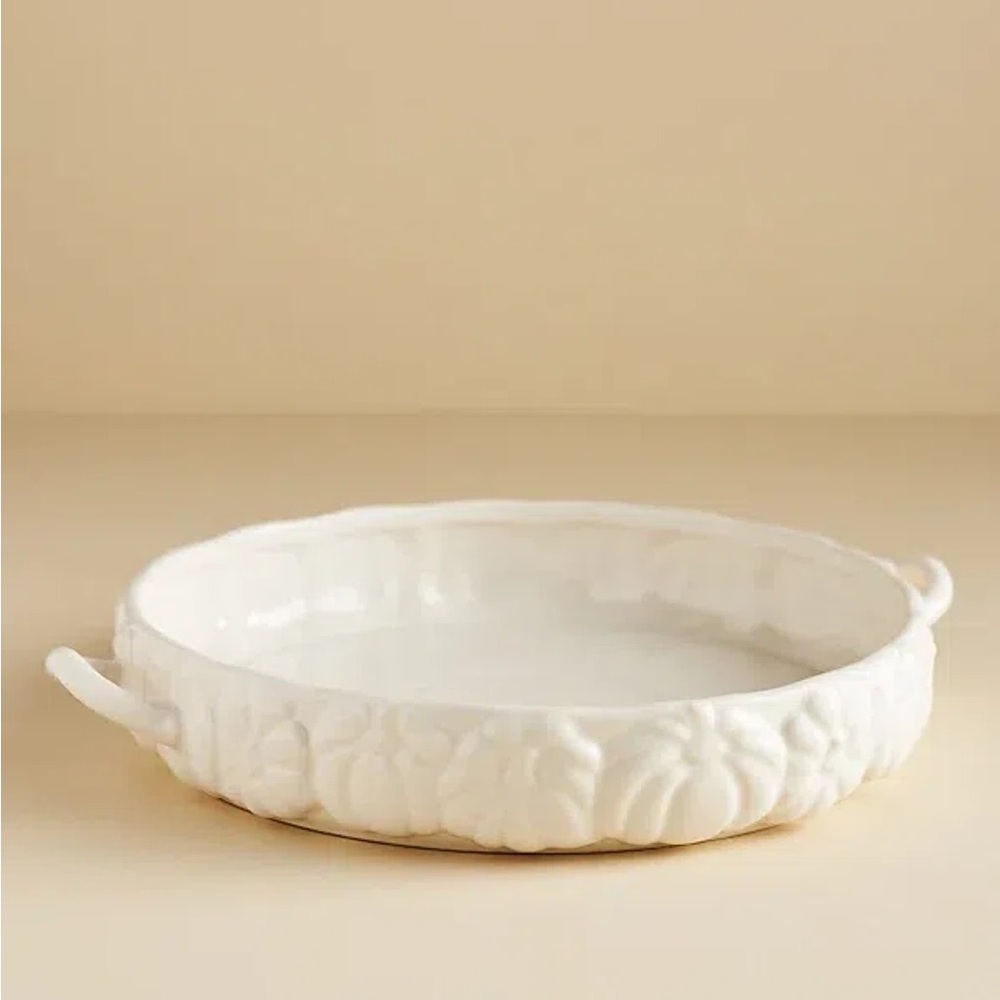 ANTHROPOLOGIE Cindy Pumpkin Baking Dish NEW